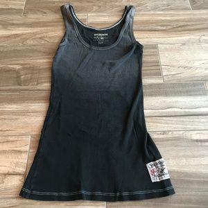 Size M True Religion Ombre Ribbed Tank Logo Black